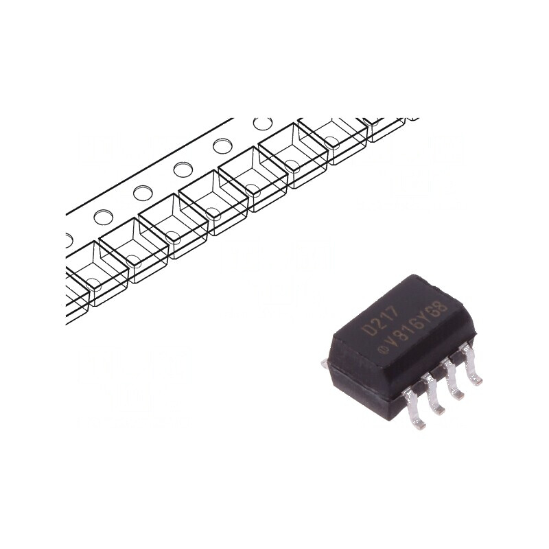 Optocuplor SMD cu 2 Ieșiri, Tranzistori, Tensiune Izolație 5,3kV, Tensiune Colector-Emetitor 80V, SO8 | Electronic-mag.ro | Comp Optocuplor SMD cu 2 Ieșiri, Tranzistori, Tensiune Izolație 5,3kV, Tensiune Colector-Emetitor 80V, SO8 | Electronic-mag.ro | Comp