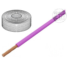 Cablu LifY 1x0,25mm² litat cu PVC roz, 300V, rezistență la temperaturi între -15°C și 80°C | Electronic-mag.ro | Componente Elec