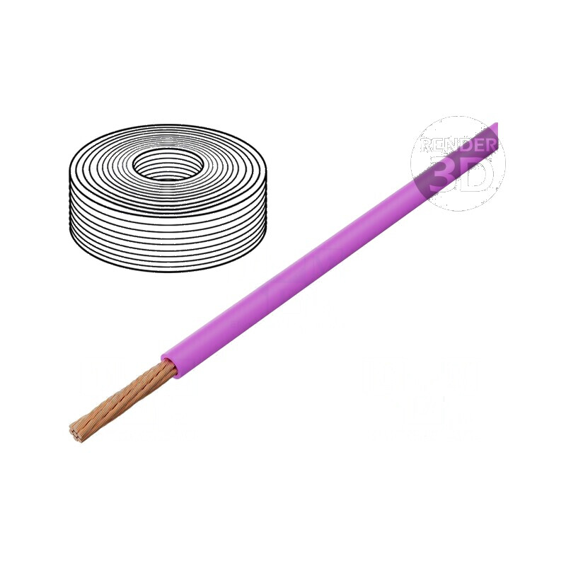 Cablu LifY 1x0,25mm² litat cu PVC roz, 300V, rezistență la temperaturi între -15°C și 80°C | Electronic-mag.ro | Componente Elec