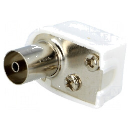 Conector Coaxial 9,5mm (IEC 169-2) Mufă Mamă Unghi 90° - Soluție Profesională de Conectare | Electronic-mag.ro | Componente Elec