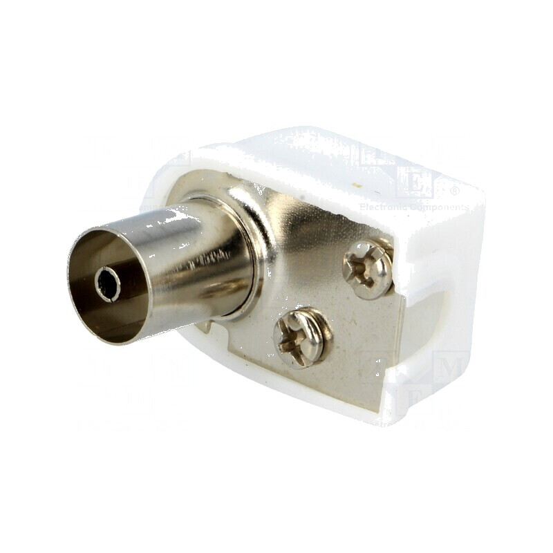 Conector Coaxial 9,5mm (IEC 169-2) Mufă Mamă Unghi 90° - Soluție Profesională de Conectare | Electronic-mag.ro | Componente Elec