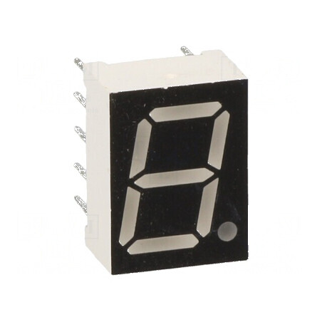 Afișaj LED cu 7 segmente 10,16mm 0,4 Nr.car: 1 Verde 140mcd pentru aplicații electronice | Electronic-mag.ro | Componente Electr