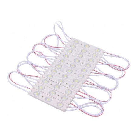 Lampa LED Albă 6500K 1,2W 120lm IP67 160° cu 3 Diodi - Interval Temperatura -25÷55°C 2835 | Electronic-mag.ro | Componente Elect