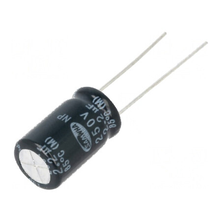 Condensator electrolitic bipolar THT 2,2µF 250VDC Ø10x16mm - Componentă electronică de calitate superioară | Electronic-mag.ro |
