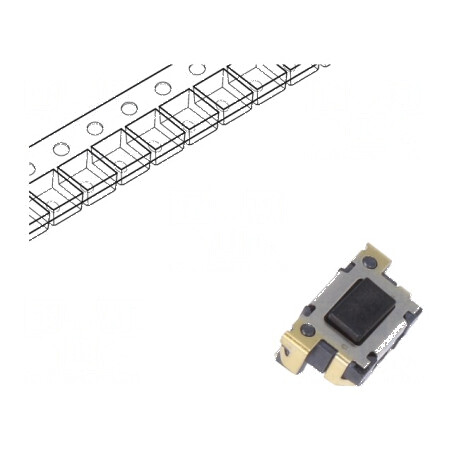 Microîntrerupător TACT SPST Poz. 2 - 0,05A/12VDC SMT 2,4N 3mm pentru aplicații electronice | Electronic-mag.ro | Componente Elec