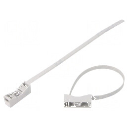Clips tip curea din poliamidă pentru trese gri deschis - accesorii textile profesionale | Electronic-mag.ro | Componente Electro