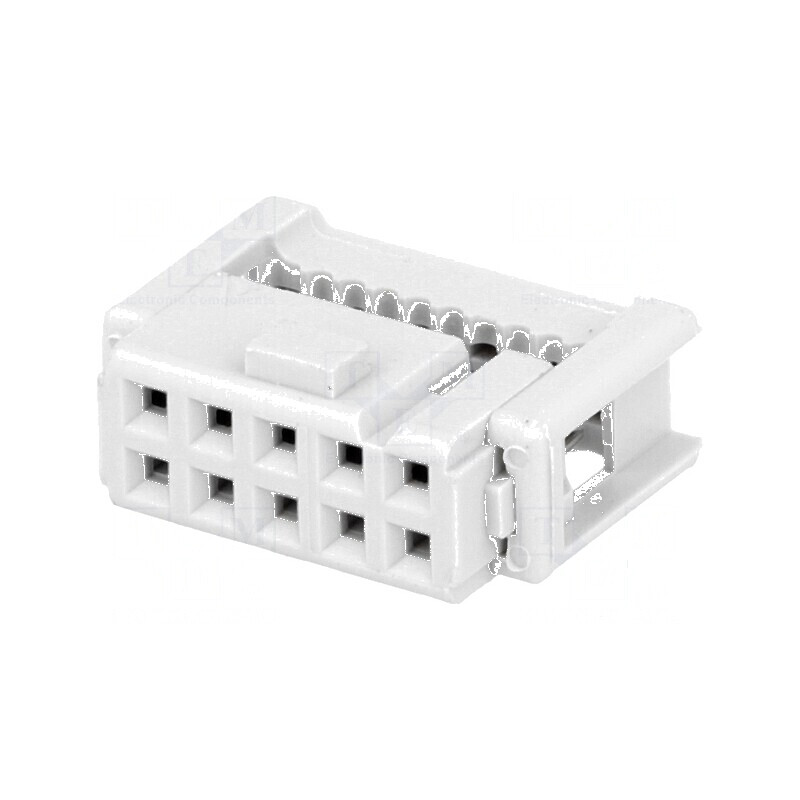 Conector IDC Mufă Mamă 10 PIN pentru Cablu-Bandă 1,27mm - Compatibilitate Excelentă | Electronic-mag.ro | Componente Electronice