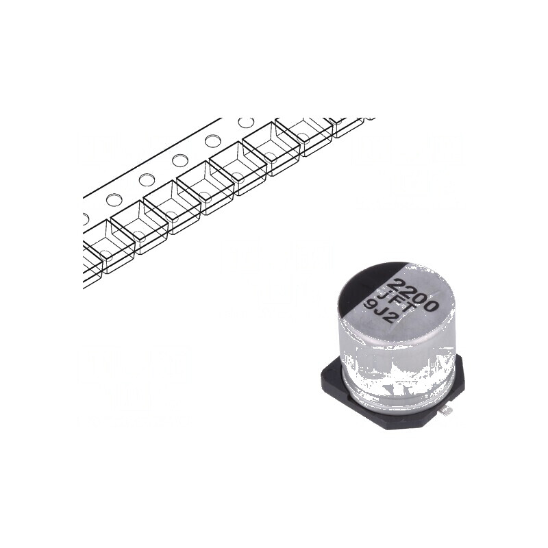 Condensator Electrolitic Low ESR SMD 2200uF 6.3V DC ±20% 60mΩ - Componentă Electronică de Înaltă Performanță | Electronic-mag.ro