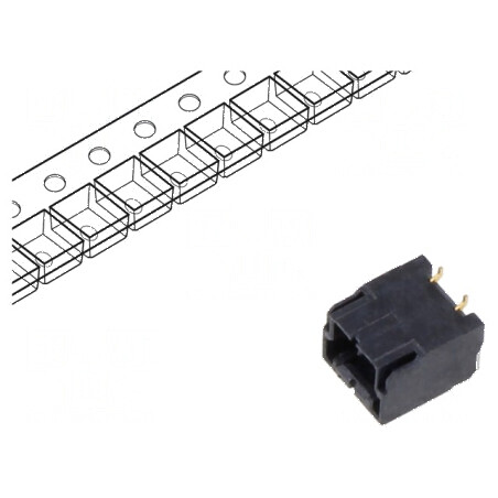 Conector cablu-placă soclu tată PIN 2 KW30 Pas 1mm SMT 1A pentru aplicații electrice | Electronic-mag.ro | Componente Electronic
