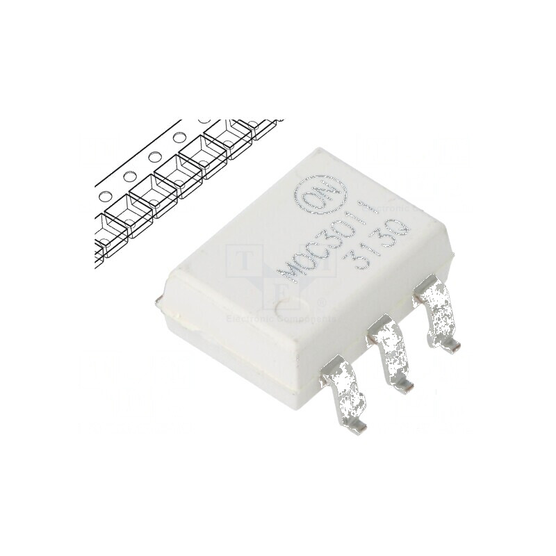 Optotriac MOC301XM 4,17kV cu Uieş de 250V, PDIP6, Viteză de Triggering 1kV/μs | Electronic-mag.ro | Componente Electronice