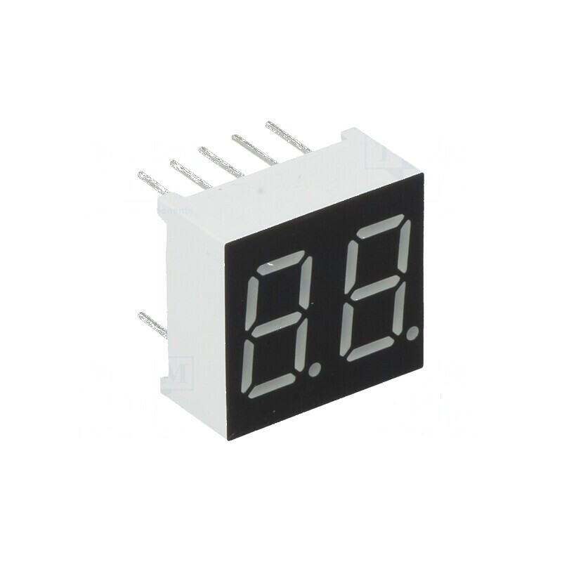 Afișaj LED cu 7 segmente 9,2mm, 0,36 Nr.car: 2, Roșu, 1÷1,8mcd | Electronic-mag.ro | Componente Electronice Afișaj LED cu 7 segmente 9,2mm, 0,36 Nr.car: 2, Roșu, 1÷1,8mcd | Electronic-mag.ro | Componente Electronice