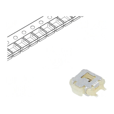 Microîntrerupător TACT SPST-NO 0,05A/12VDC SMT - Pozitie 2, Fara Contact | Electronic-mag.ro | Componente Electronice