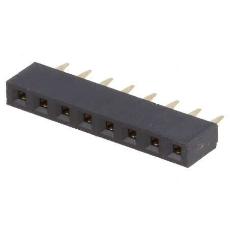 Conector şiruri pini soclu mamă 8 pini 2,54mm THT 1x8 - Componentă electronică de interconectare | Electronic-mag.ro | Component