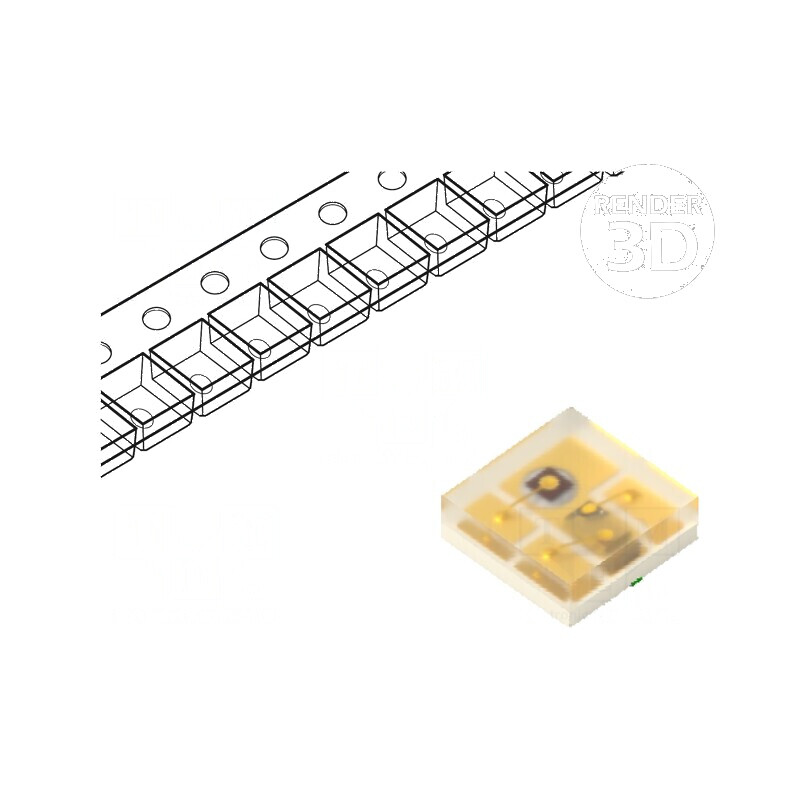 LED SMD 0202 Galben/Albastru 0,65x0,65x0,25mm 140° 5mA - Iluminare Eficientă și Compactă | Electronic-mag.ro | Componente Electr