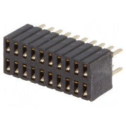 Conector şiruri pini soclu mamă PIN 20, 1,27mm THT 2x10 - Componentă electronică de înaltă calitate | Electronic-mag.ro | Compon