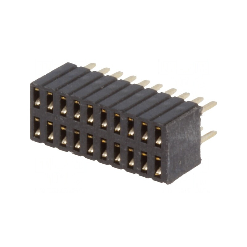 Conector şiruri pini soclu mamă PIN 20, 1,27mm THT 2x10 - Componentă electronică de înaltă calitate | Electronic-mag.ro | Compon