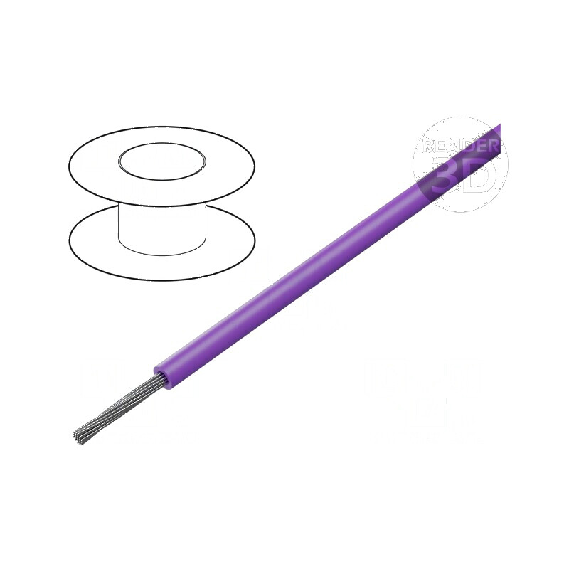 Cablu LiYv litat 0,5mm² PVC violet 900V 100m Clasa 5 - Cablu electric profesional pentru instalații electrice | Electronic-mag.r Cablu LiYv litat 0,5mm² PVC violet 900V 100m Clasa 5 - Cablu electric profesional pentru instalații electrice | Electronic-mag.r