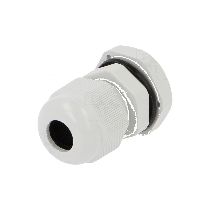 Garnitură de etanșare M16 1,5 IP67 din poliamidă gri pentru protecție împotriva apei și prafului | Electronic-mag.ro | Component