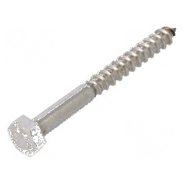 Şurub pentru lemn 8x80 mm cu cap hexagonal, fără 13 mm, înălţime cap 5,5 mm | Electronic-mag.ro | Componente Electronice