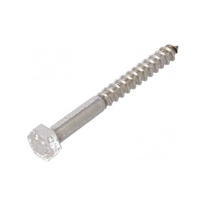 Şurub pentru lemn 8x80 mm cu cap hexagonal, fără 13 mm, înălţime cap 5,5 mm | Electronic-mag.ro | Componente Electronice
