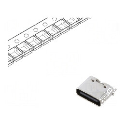 Conector USB C Soclu SMT PIN 6 Verticale Top Board Mount 3A - Componente Electronice | Electronic-mag.ro | Componente Electronic