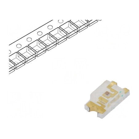 LED SMD 1206 Portocalie 60-100 mcd 3.2x1.6mm 140° 20mA - Lumină Eficientă pentru Proiecte Electronice | Electronic-mag.ro | Comp