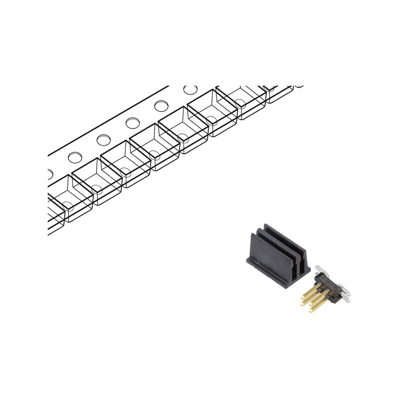 Conector Minitek127® Tată cu 4 Pini, 1,27mm - Şiruri Pini | Electronic-mag.ro | Componente Electronice
