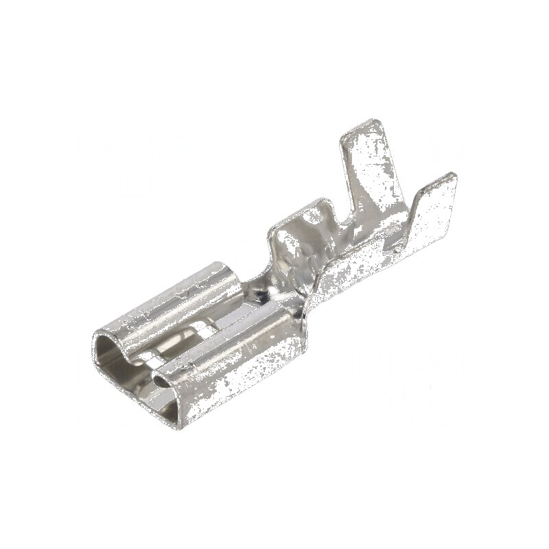 Terminal plat 4,8mm 0,5mm mamă crimpat pe cablu drept din alamă - Conector electric profesional | Electronic-mag.ro | Componente