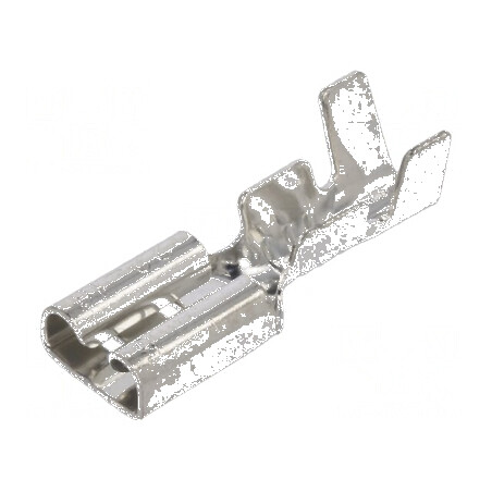 Terminal plat 4,8mm 0,5mm mamă crimpat pe cablu drept din alamă - Conector electric profesional | Electronic-mag.ro | Componente