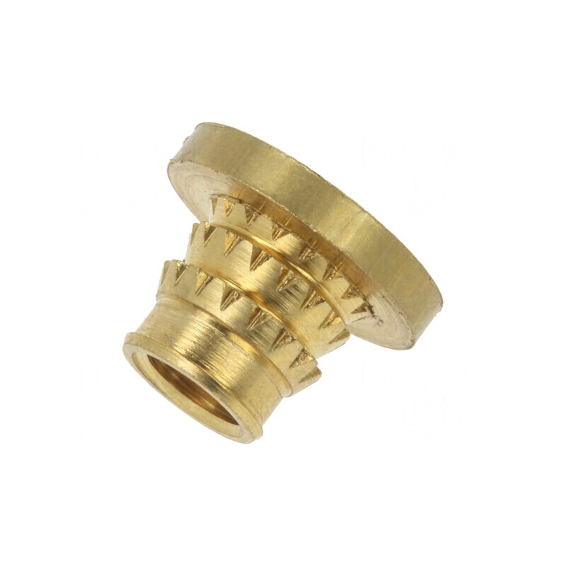 Adaos filetat din alamă M5 BN 37898 - Lungime 6,6mm pentru aplicații pe plastic | Electronic-mag.ro | Componente Electronice