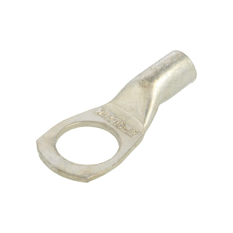 Vârf inelar tubular M12 16mm² crimpat pe cablu cositorit - Conector electric de calitate superioară | Electronic-mag.ro | Compon