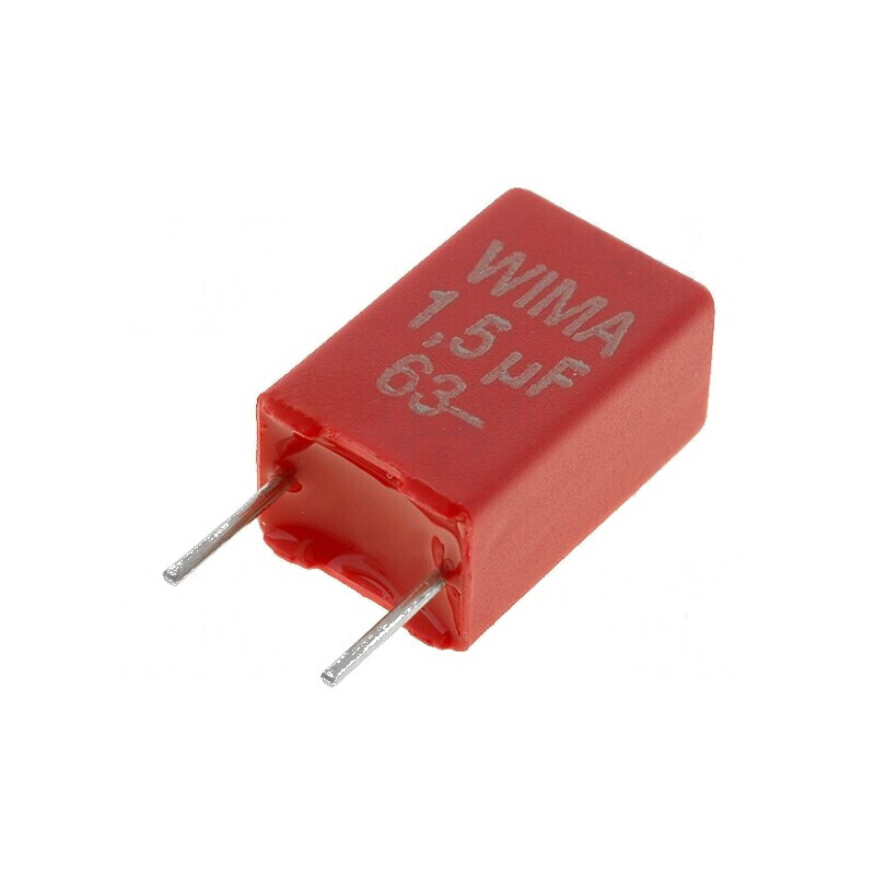 Condensator poliester 1,5uF 40VAC 63VDC 5mm ±10% THT - Componentă electronică de calitate profesională | Electronic-mag.ro | Com