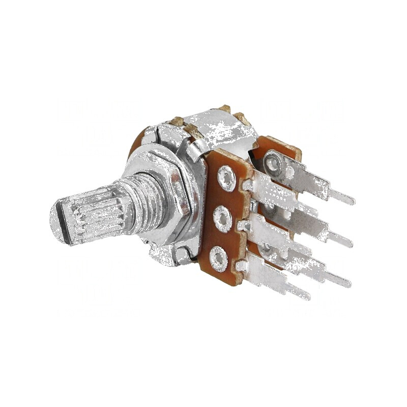 Potențiometru axial singură tură 100kΩ 63mW ±20% THT 6mm - Componentă electronică de înaltă precizie | Electronic-mag.ro | Compo
