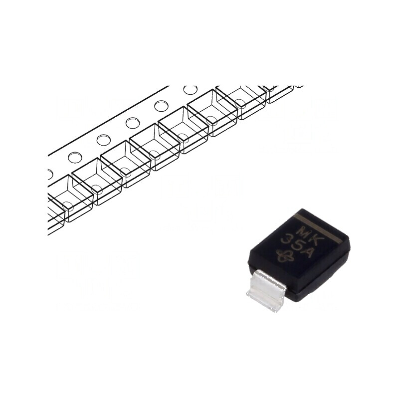 Diodă TVS Unidirecțională 600W 33,3V 12,4A DO215AA - Protecție Echipamente Electronice | Electronic-mag.ro | Componente Electron