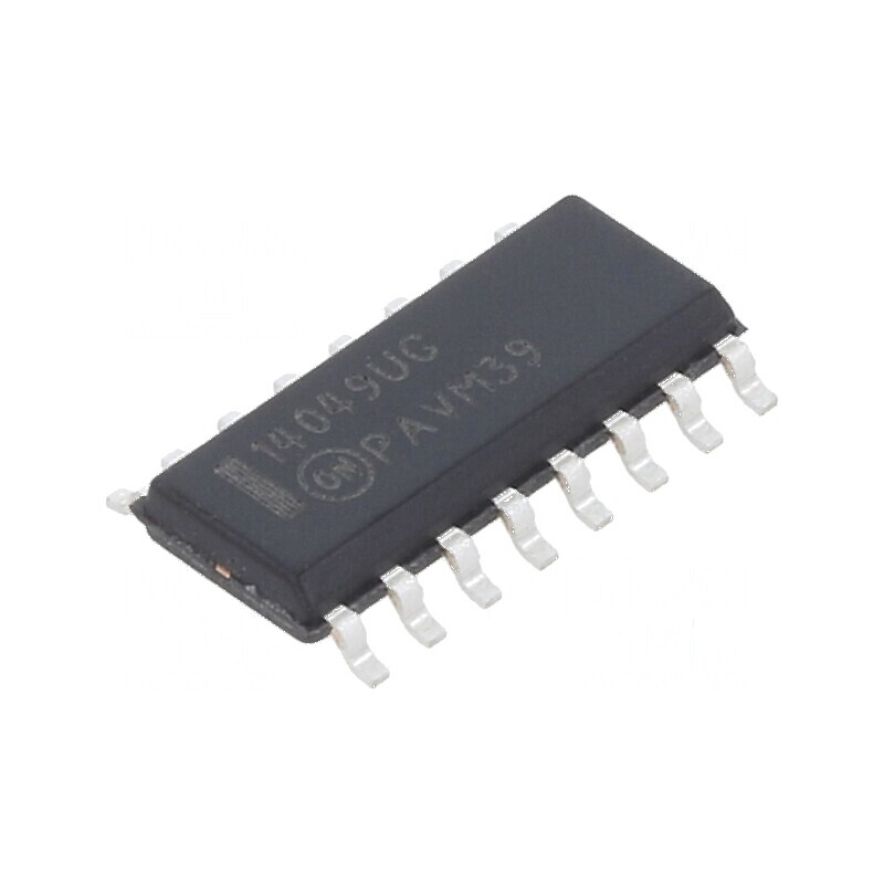 Buffer digital IC, inversor SMD SO16, 6 canale, 3÷18VDC, temperatură de operare -55÷125°C | Electronic-mag.ro | Componente Elect