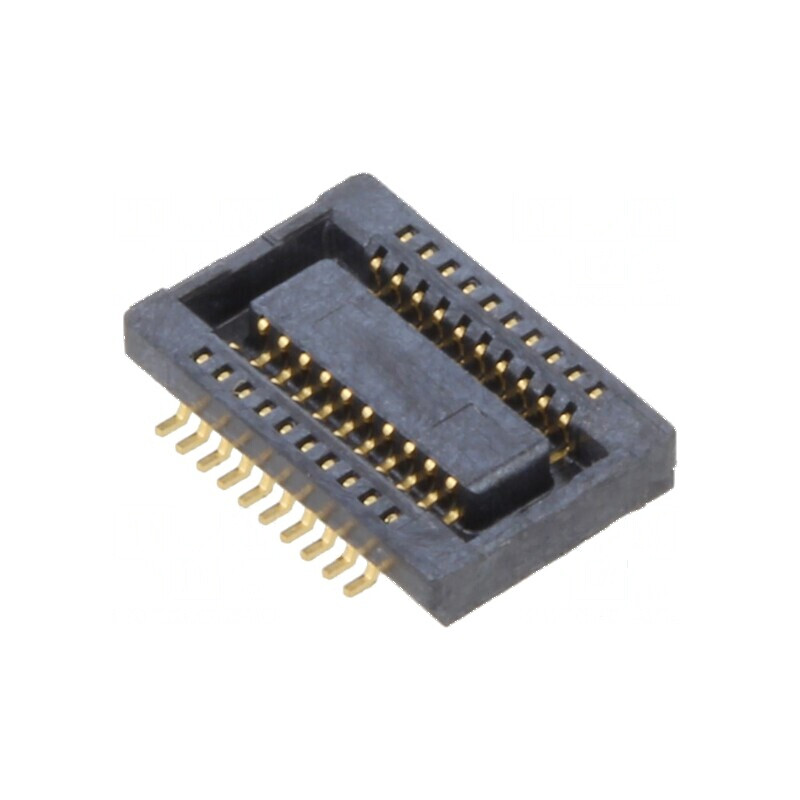 Conector PCB-PCB Tată PIN 20, 0,5mm, H: 1,5mm, Aurit, SMT - Componentă Electronică de Înaltă Calitate | Electronic-mag.ro | Comp