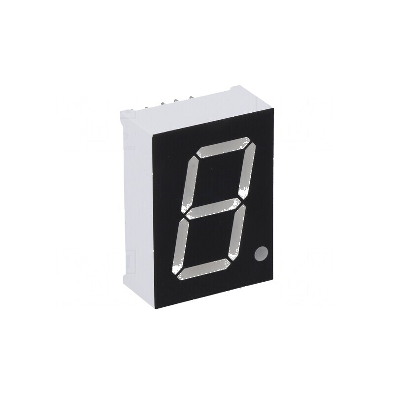 Afișaj LED cu 7 segmente 20,4mm, 0,8 Nr.car: 1, Verde, 8mcd | Electronic-mag.ro | Componente Electronice Afișaj LED cu 7 segmente 20,4mm, 0,8 Nr.car: 1, Verde, 8mcd | Electronic-mag.ro | Componente Electronice