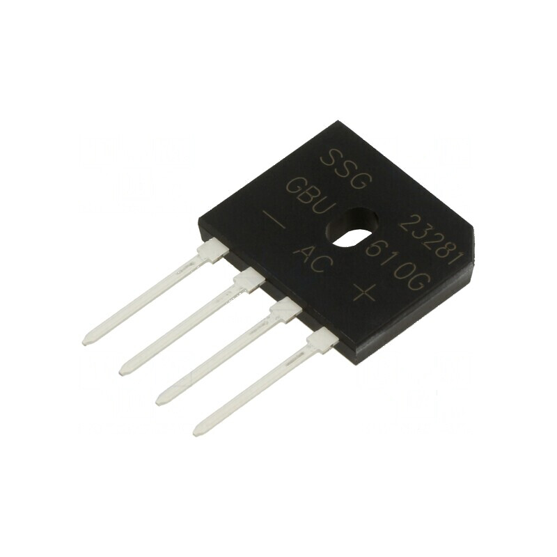Punte Redresoare Monofazat Urmax 1kV 6A IF 150A - Componentă Electrică Profesională | Electronic-mag.ro | Componente Electronice