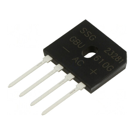 Punte Redresoare Monofazat Urmax 1kV 6A IF 150A - Componentă Electrică Profesională | Electronic-mag.ro | Componente Electronice
