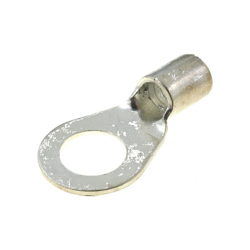 Vârf de inelar M10 16mm² crimpat, cablu neizolat, cositorit - Conector electric profesional | Electronic-mag.ro | Componente Ele