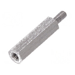 Piuliță Distanțieră Filetată 18mm Filet Interiour M2.5 Hexagonală - Accesorii pentru Montaj Profesional | Electronic-mag.ro | Co