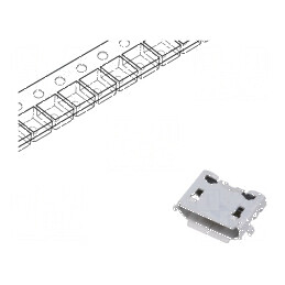 Conector USB B Micro Soclu ZX pentru PCB SMT, PIN 5, USB 2.0 – Componente Electronice | Electronic-mag.ro | Componente Electroni
