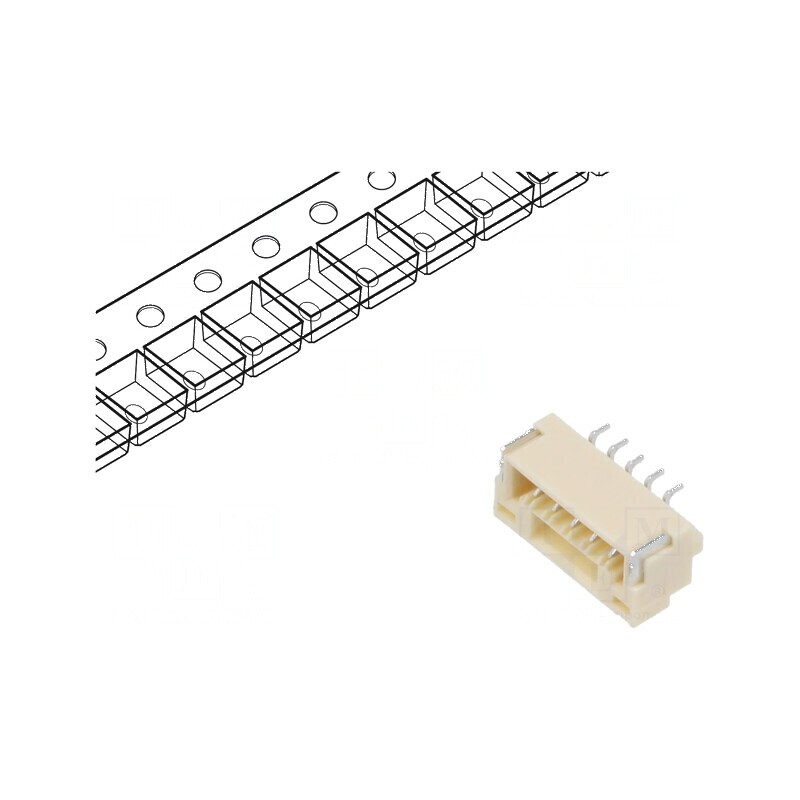 Conector cablu-placă soclu tată GH 1,25mm PIN 5 SMT 50V 1A - Componentă electronică de înaltă calitate | Electronic-mag.ro | Com Conector cablu-placă soclu tată GH 1,25mm PIN 5 SMT 50V 1A - Componentă electronică de înaltă calitate | Electronic-mag.ro | Com