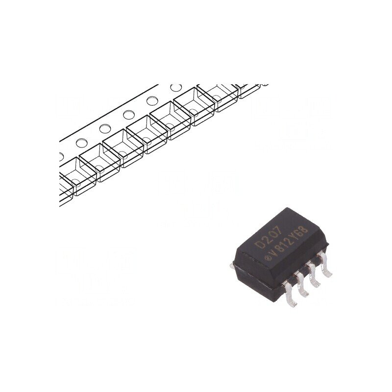 Optocuplor SMD cu 2 Ieșiri, Tranzistori, Izolație 5,3kV, Tensiune Colector-Emetitor 80V, SO8 | Electronic-mag.ro | Componente El