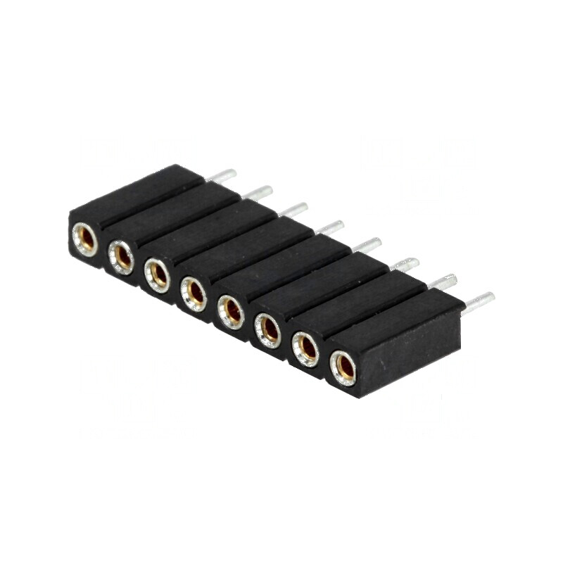 Conector şiruri pini soclu mamă 8 contacte întoarse THT - Compatibilitate în circuite electronice | Electronic-mag.ro | Componen
