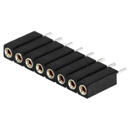 Conector şiruri pini soclu mamă 8 contacte întoarse THT - Compatibilitate în circuite electronice | Electronic-mag.ro | Componen
