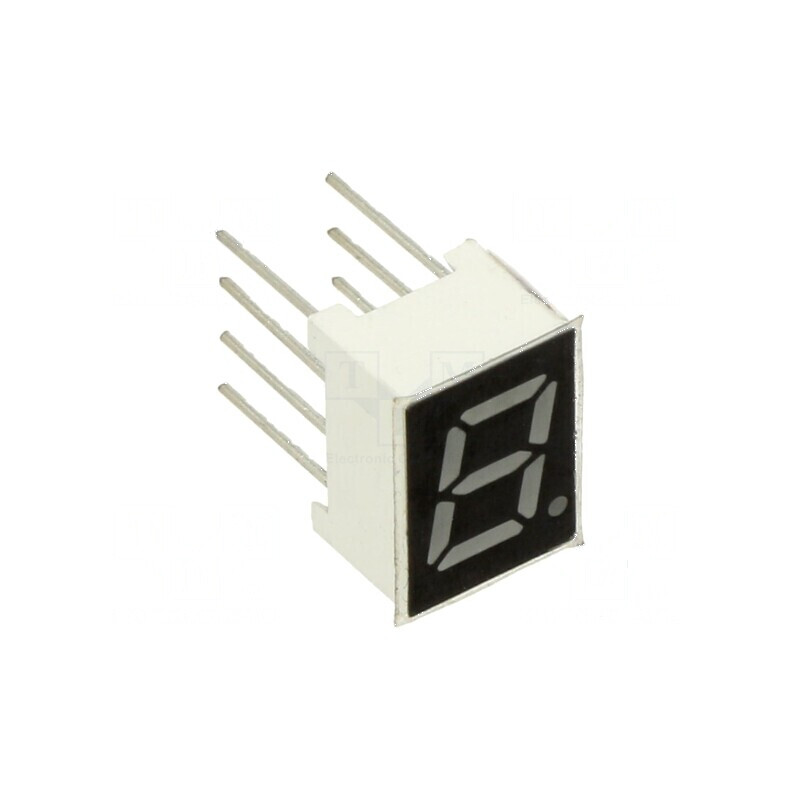 Afișaj LED cu 7 segmente 7mm, 0,28 Nr.car: 1, roșie, 100 mcd - Display pentru aplicații electronice | Electronic-mag.ro | Compon