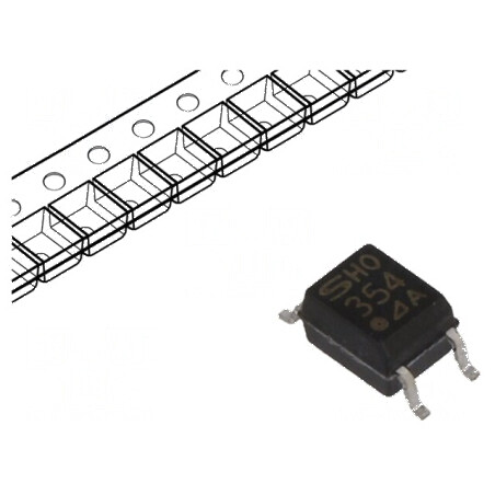 Optocuplor SMD cu 1 Canal, Iesire Tranzistori, Tensiune Izolatie 3,75kV, Tensiune Colector-Emitor 80V | Electronic-mag.ro | Comp