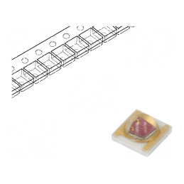 LED 3535 Convex 120° - Dimensiuni 3,45x3,45x1,95mm, Putere Maximă 1,8W, Tensiune 1,8÷2,6VDC | Electronic-mag.ro | Componente Ele