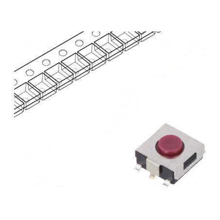 Microîntrerupător TACT SPST 0,05A/12VDC SMT 2,4N 3,1mm - Comutator Compact pentru Aplicații Electronice | Electronic-mag.ro | Co